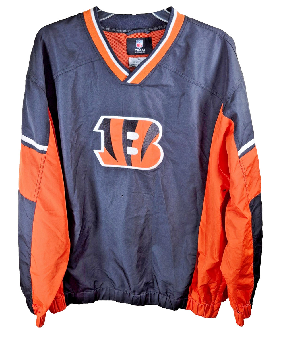 Cincinnati Bengals jacket Pull Over Wind Breaker Size XL NFL Team Apparel